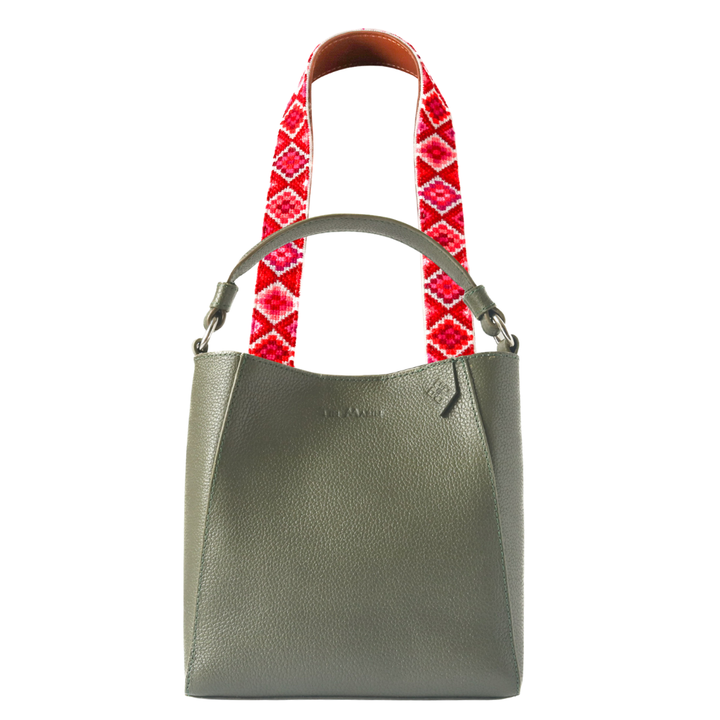 Yaya Leather Bucket Bag & Mai Woven Strap