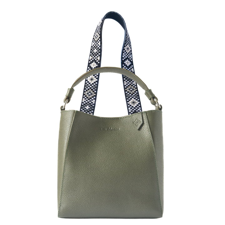 Yaya Leather Bucket Bag & Mai Woven Strap