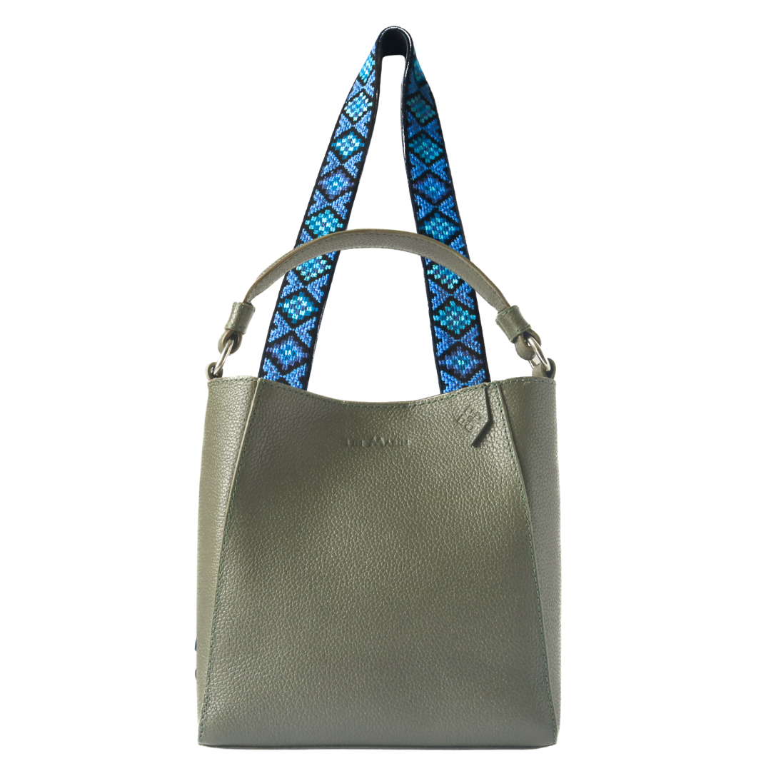 Yaya Leather Bucket Bag & Mai Woven Strap