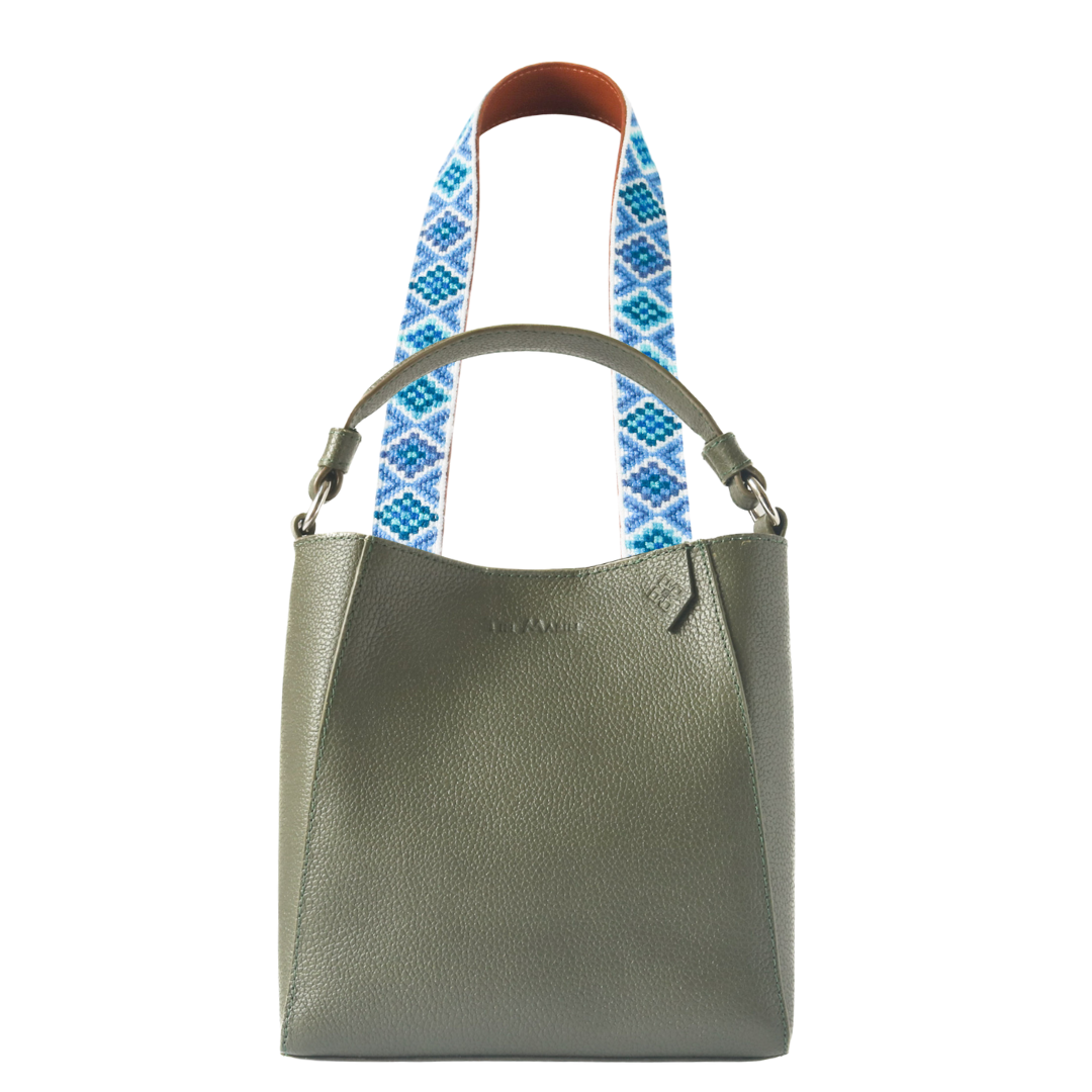 Yaya Leather Bucket Bag & Mai Woven Strap