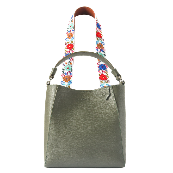 Yaya Leather Bucket Bag & Mai Woven Strap