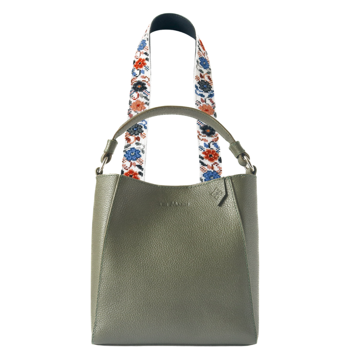 Yaya Leather Bucket Bag & Mai Woven Strap