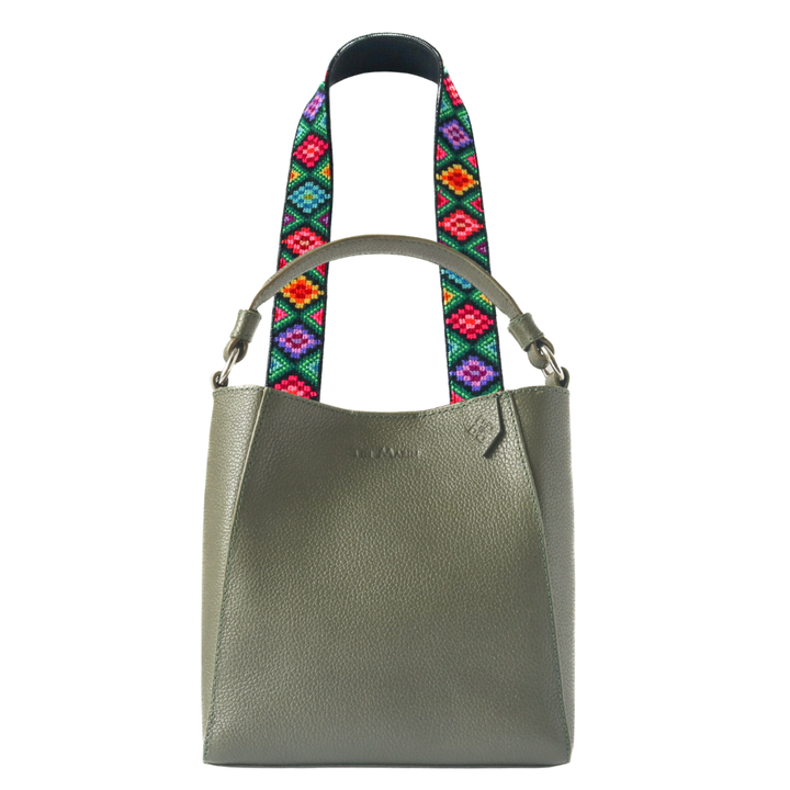 Yaya Leather Bucket Bag & Mai Woven Strap