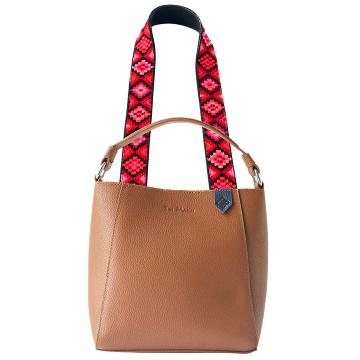 Yaya Leather Bucket Bag & Mai Woven Strap