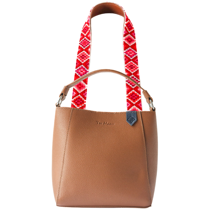 Yaya Leather Bucket Bag & Mai Woven Strap