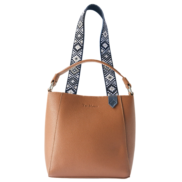 Yaya Leather Bucket Bag & Mai Woven Strap