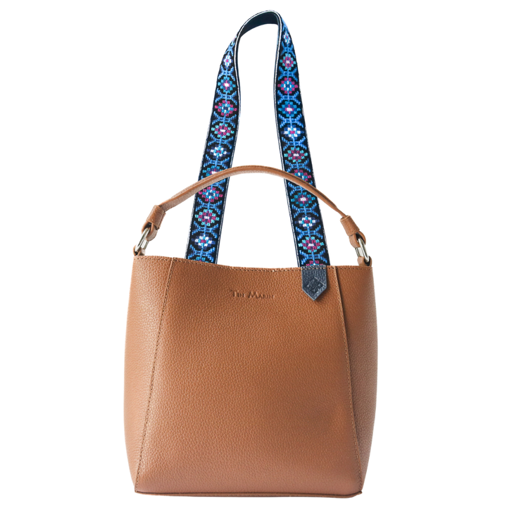 Yaya Leather Bucket Bag & Mai Woven Strap