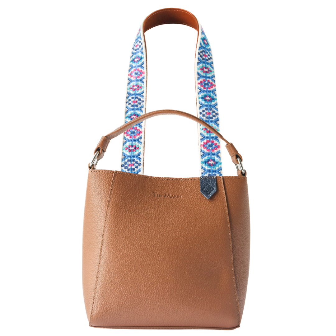 Yaya Leather Bucket Bag & Mai Woven Strap