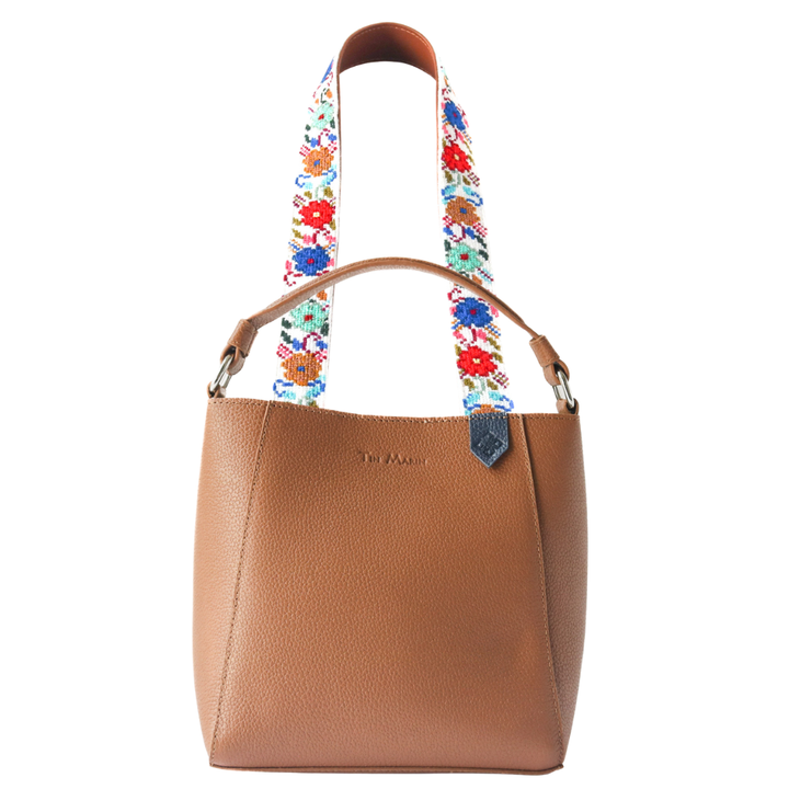 Yaya Leather Bucket Bag & Mai Woven Strap