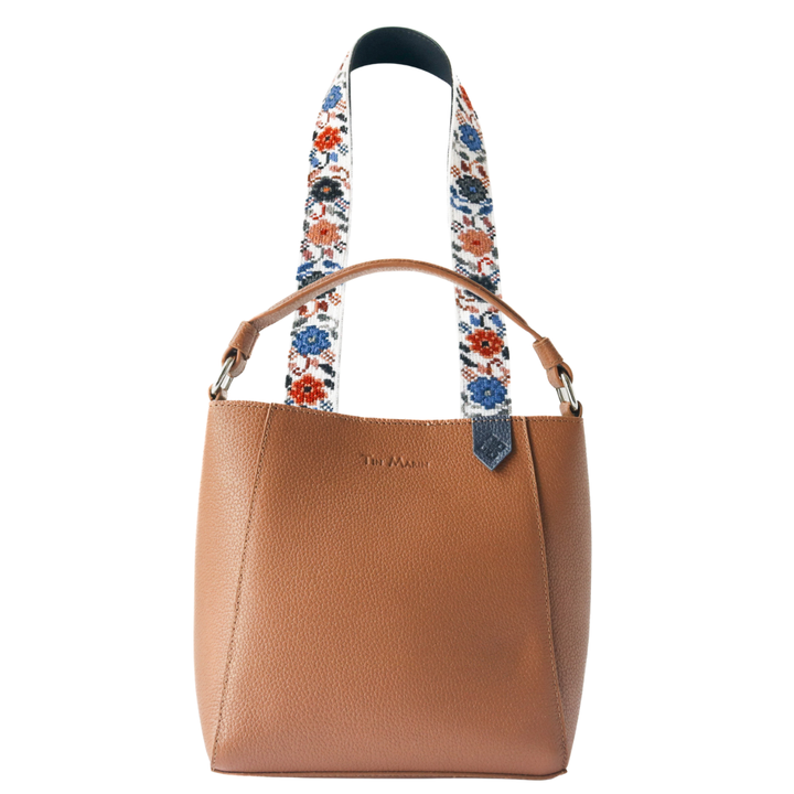 Yaya Leather Bucket Bag & Mai Woven Strap