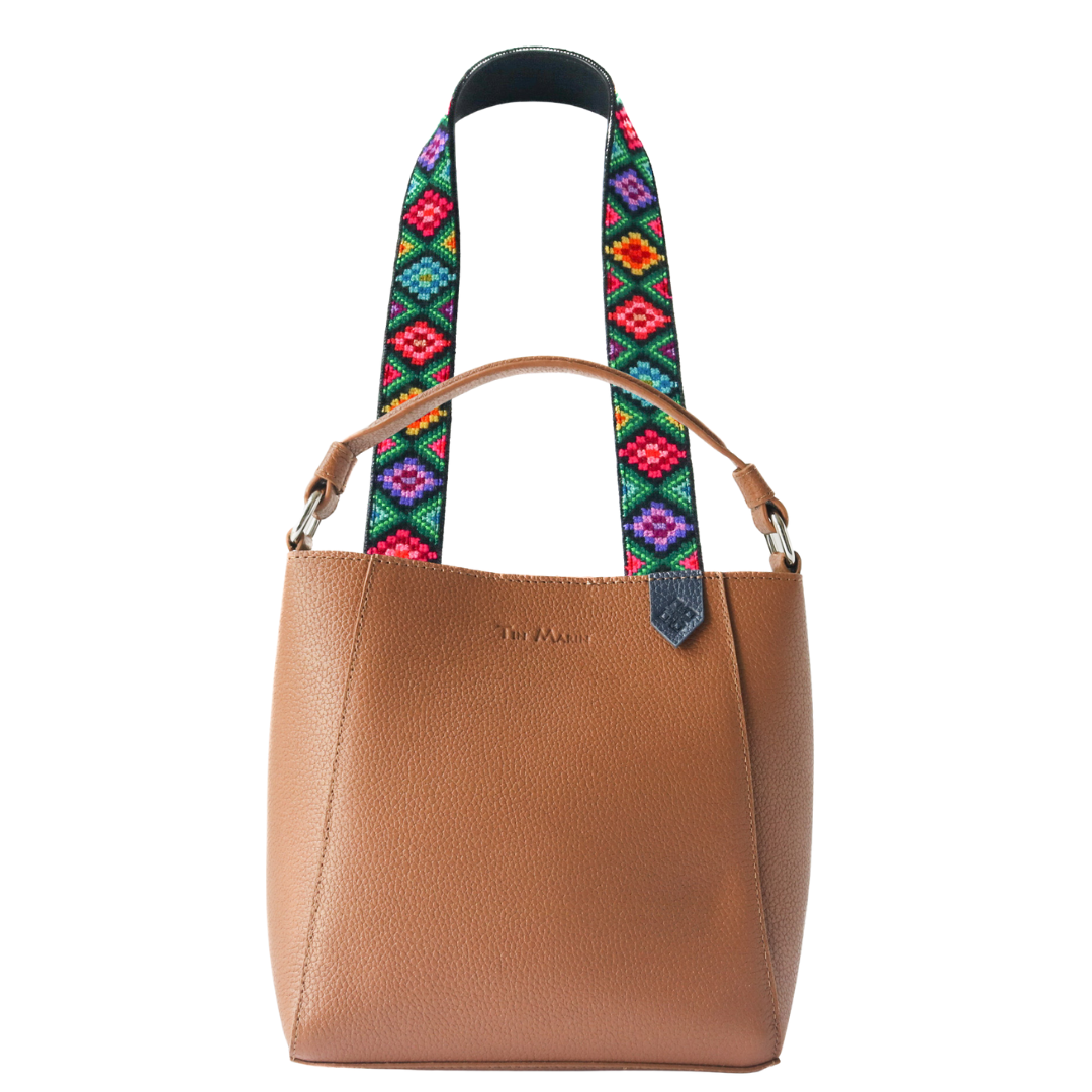 Yaya Leather Bucket Bag & Mai Woven Strap