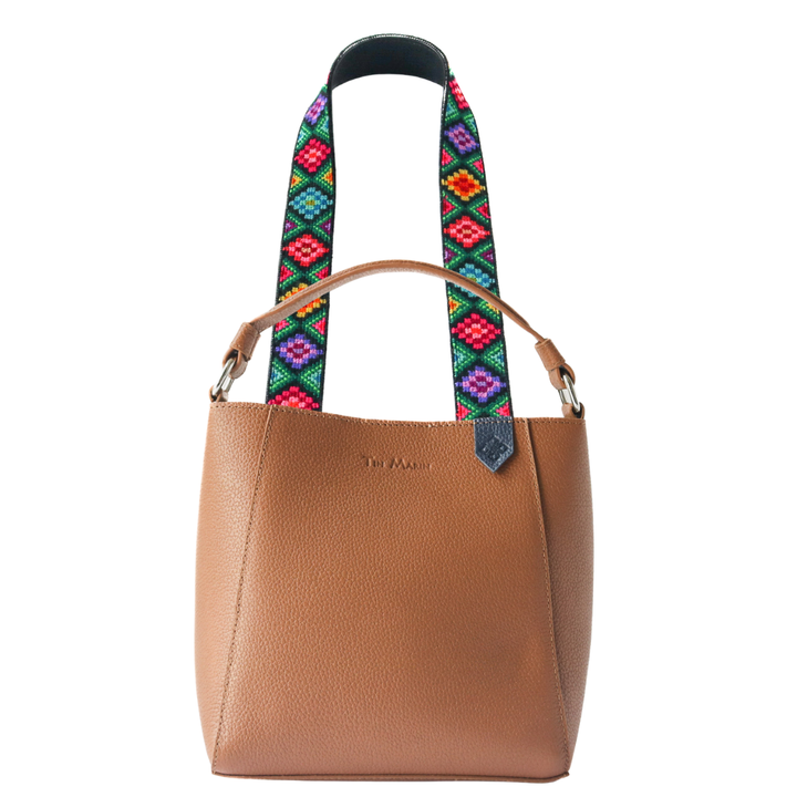 Yaya Leather Bucket Bag & Mai Woven Strap