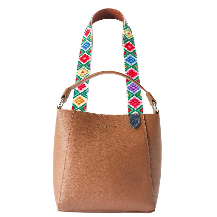 Yaya Leather Bucket Bag & Mai Woven Strap