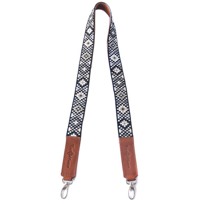 1 Pair Woven Leather Purse Strap Metal Clasps Bag Strap 