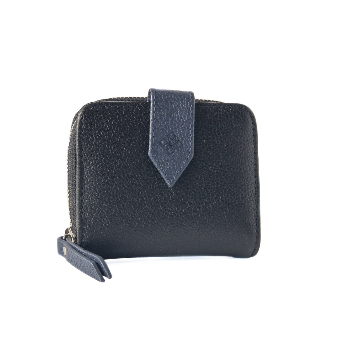 Camila Small Leather Wallet - Black