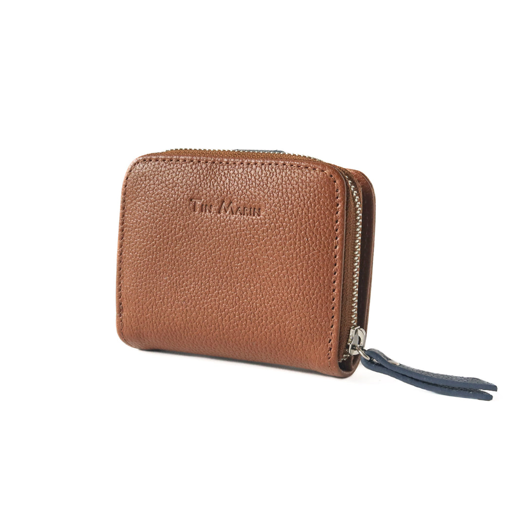 Camila Small Leather Wallet - Tan
