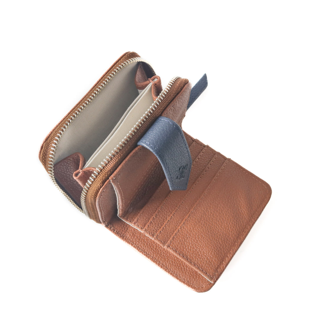 Camila Small Leather Wallet - Tan